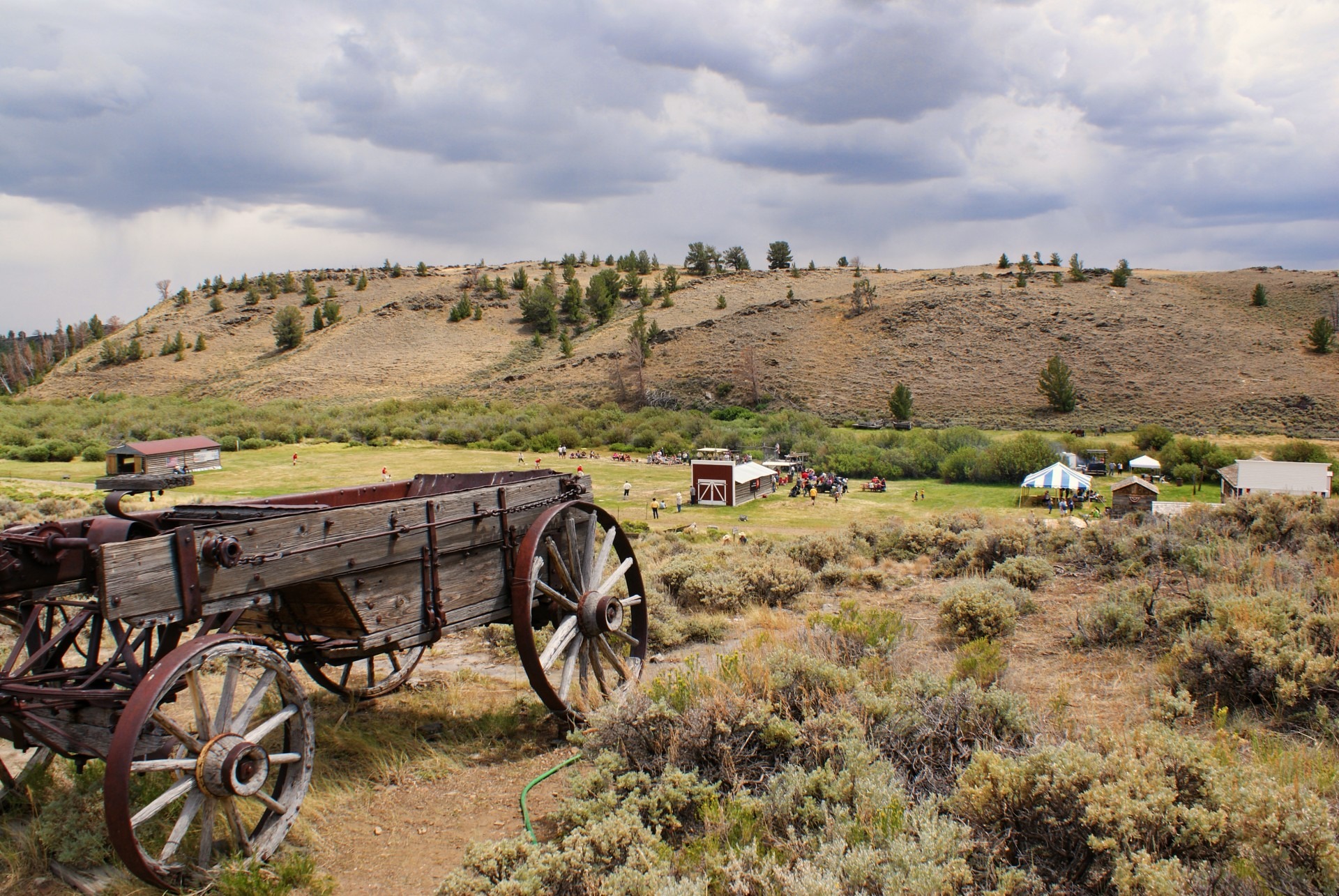 Wagon outside of South Pass City, a historical destination near Lander, wyomig